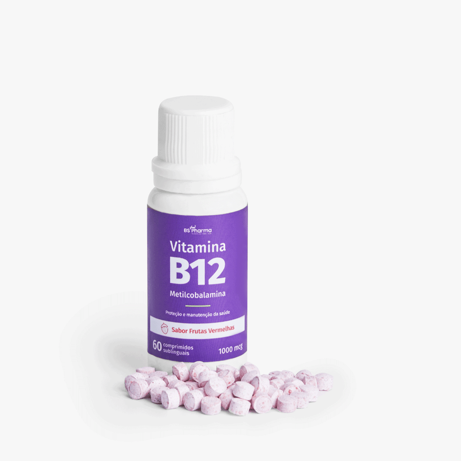 Vitamina B12 Sublingual sabor frutas vermelhas